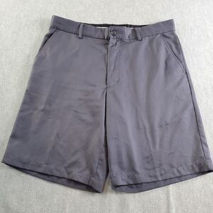Greg Norman Shorts Mens 32 Gray Chino Golf Performance Flat Front Regular Fit
